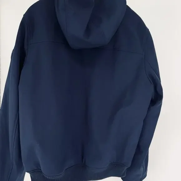 Tommy Hilfiger Navy Blue Softshelll Hooded Bomber Jacket Nautical Sailor Classic - Picture 5 of 10